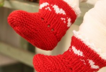 Рождественские носочки для малыша от DROPS Design.
