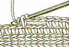 вязание скрытых навесных петель крючком