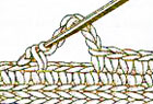 вязание явных навесных петель крючком