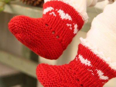 Рождественские носочки для малыша от DROPS Design.