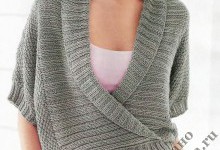 Пуловер с воротником "шалька"