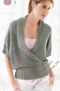 пуловер с воротником шаль из маленькой дианы