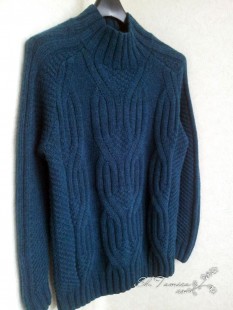 мужской вязаный пуловер спицами